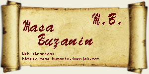 Maša Bužanin vizit kartica